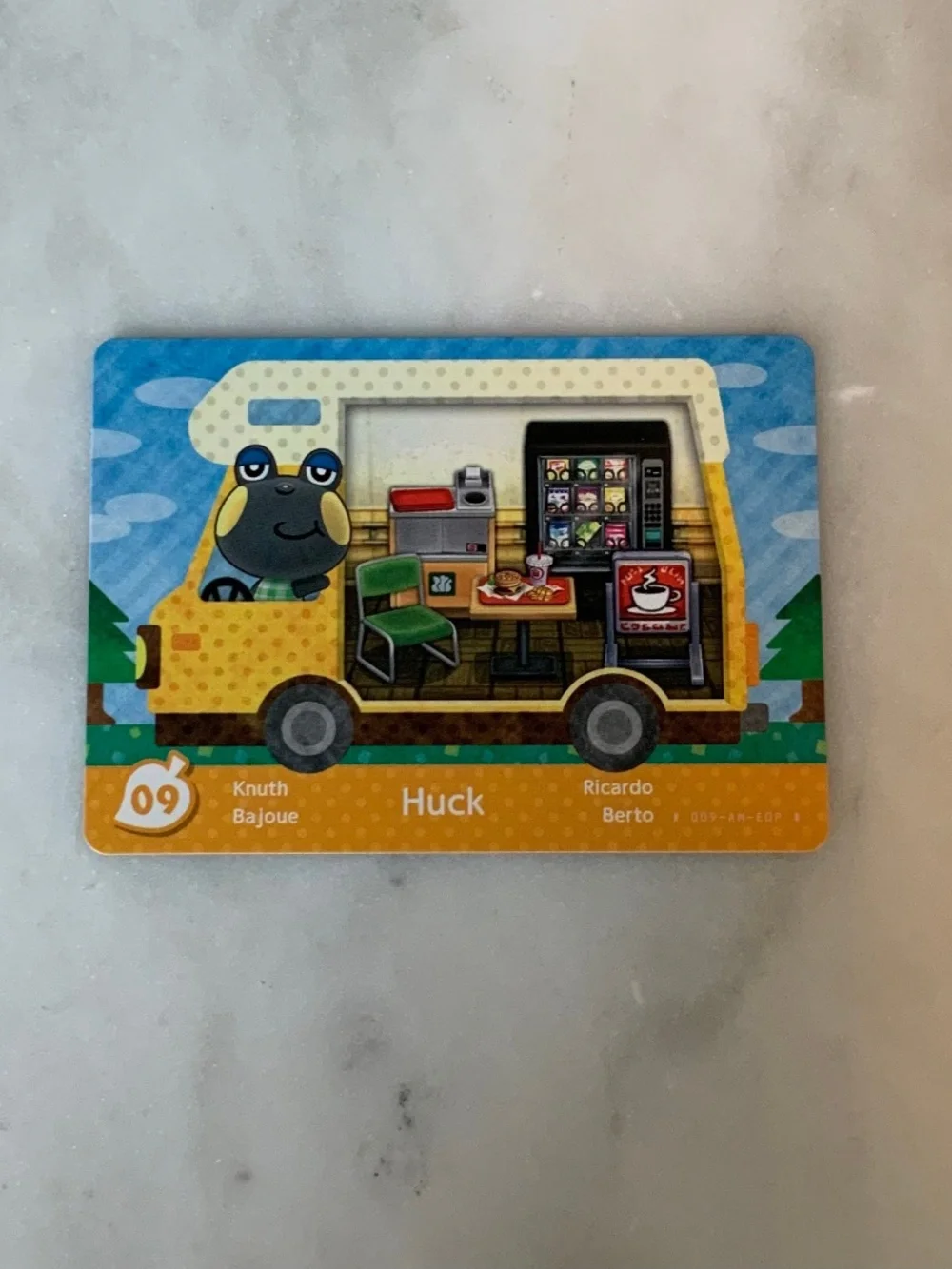 Huck 09 Animal Crossing Welcome Home Amiibo card RV series mint new unscanned